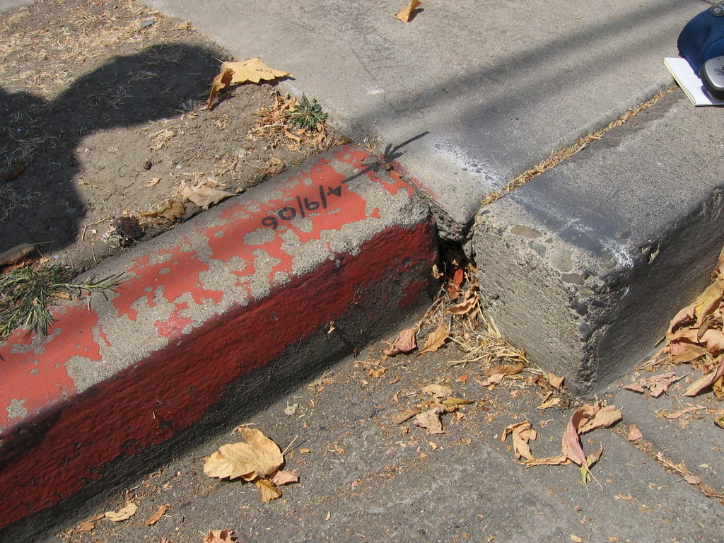 Offset Curb | Offset curb caused by creep along the Hayward … | Flickr