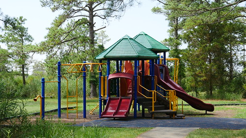 Photo of playground in wooded area
