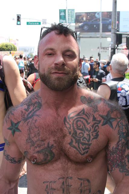 SEXY MUSCLE STUD ! photographed by ADDA DADA at the DORE ALLEY FAIR 2018  (safe photo)
