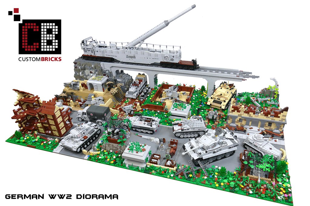 CustomBricks LEGO Custom WW2 WWII Diorama 17, The Custom Br…