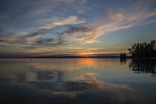 Balaton lake by Bánhidai Bea, sunset lake hungary balaton canon1100d