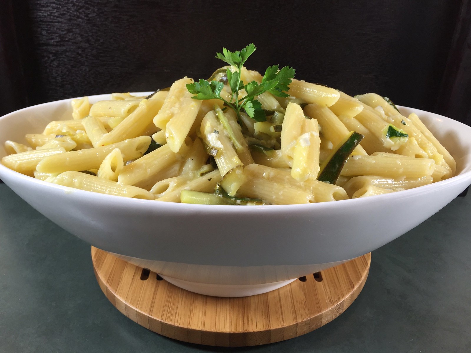 penne with zucchini and lemon