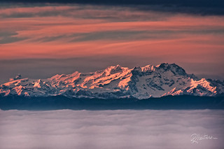 Monte Rosa at Sunset