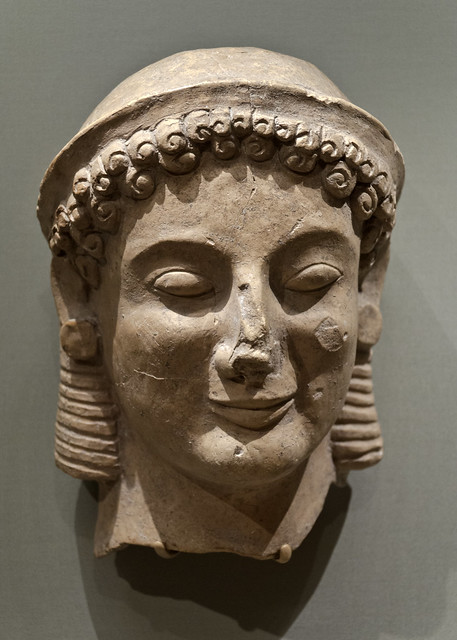 Terracotta head of a kore from Medma, 2