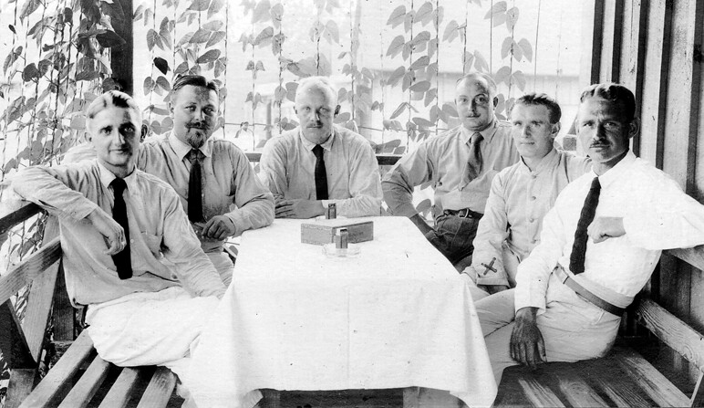 Captain and officers of the SMS Cormoran. Photo from SMS Cormoran album at Manuscripts Collection RFT MARC, University of Guam.