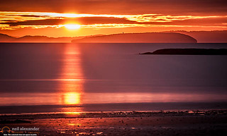 Traeth Bychan at sunrise, Llaneugrad, Anglesey, Wales, UK