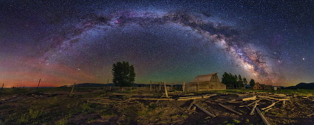 Moulton Barn Milky Way Panorama