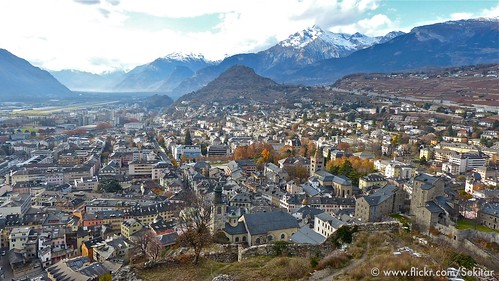 panorama schweiz switzerland view suisse svizzera schloss château wallis sion valais valère sitten svizra