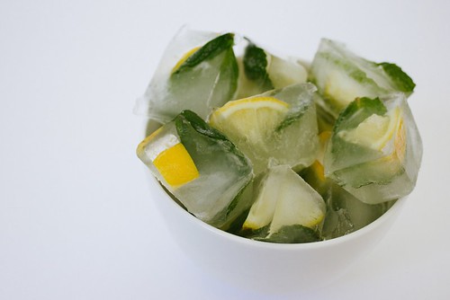 Lemon and Mint Ice Cubes