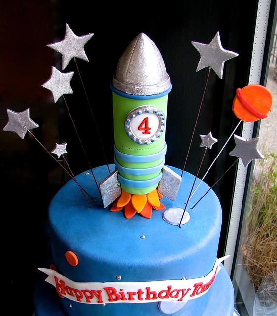 Rocket Ship Cake Topper