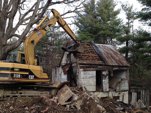 Old house being demolished