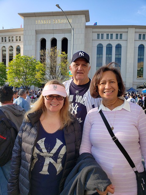 Sue & My Parents Outside Yankee Stadium