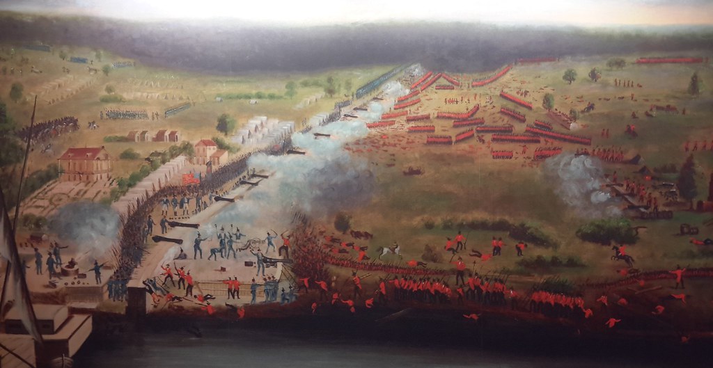Painting of the Battle of New Orleans - the final major battle in the War of 1812