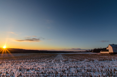 morning winter sky sun snow cold sunrise dawn farm freezing farmland