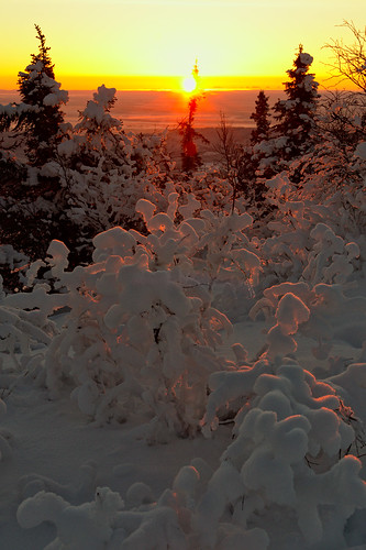 winter snow alaska fairbanks sunriseandsunset esterdome