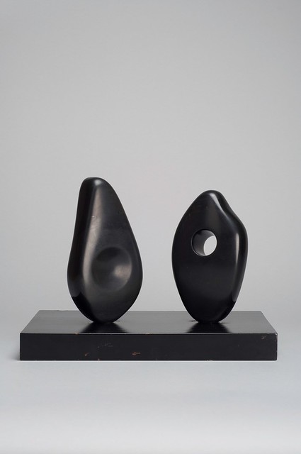Carved slate sculpture, 'Two Forms (Orkney)', by Barbara Hepworth
