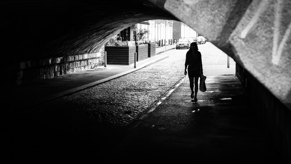 Sunday morning - Dublin, Ireland - Black and white street photography
