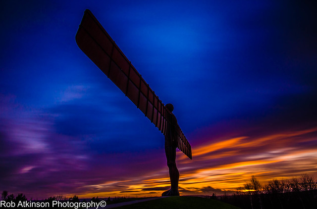 angel of the north sunset