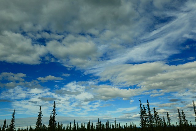Cloudscape Above The Arctic Circle Dempster Highway Yukon Canada North America
