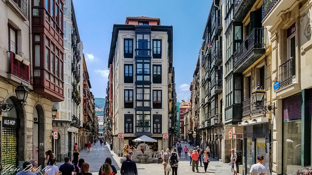 Captivating streets in the old district of Bilbao