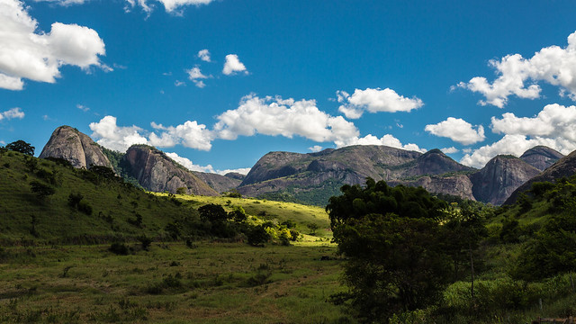 Brazil - Landscapes with granite mountains in Minas Gerais
