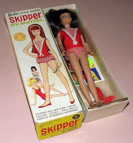 Vintage Skipper By Mattel Doll, Barbie's Little Sister, Stock Number 0950, Copyright 1963