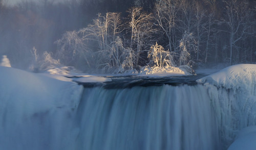 travel blue trees winter light sunset shadow wallpaper panorama usa white mist snow newyork blur detail texture ice nature water landscape niagarafalls evening waterfall day dusk naturallight niagara clear february lightanddark artisitic nicelight 3exp canon6d tamron150600