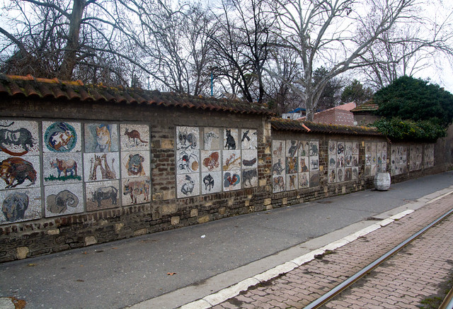 Mosaic on the wall of Belgrade Zoo