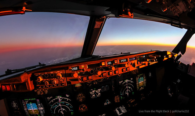 Pilot's view at 39,000ft