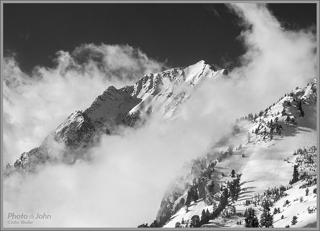 Clouds & Mt. Superior In Black and White