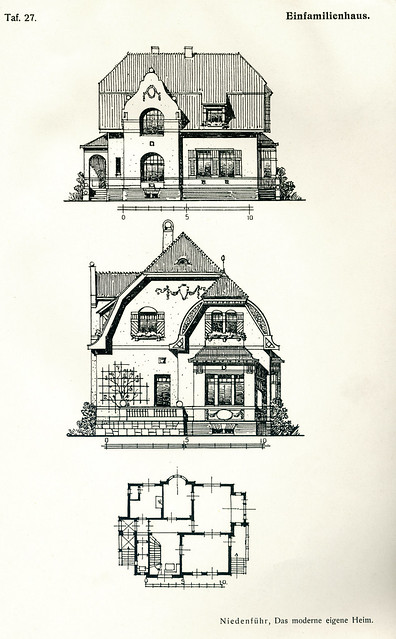 Das moderne eigene Heim Buch mit Entwürfen von Einfamilienhäusern, Tafel 27