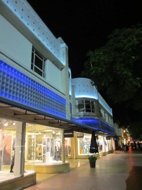 Sterling Building, Lincoln Road at night, Miami Beach, Florida