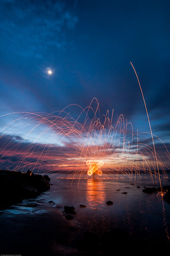 AA7_1641 by Azrol Azmi, Sunset outing along with a little bit of steelwool fun at the Penanjong Beach in Tutong Districtazro