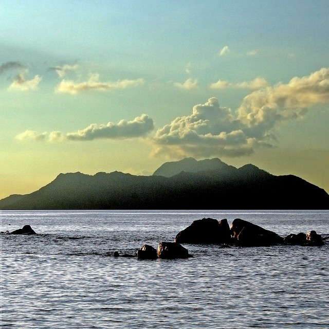 Seychelles, Silhouette from Mahé