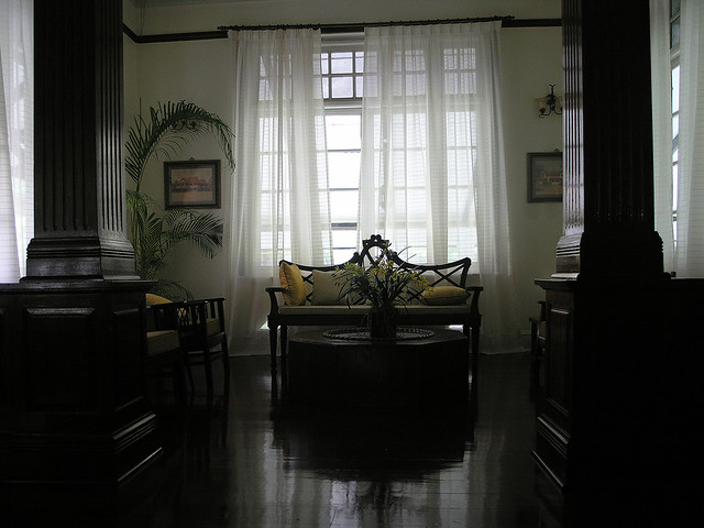 Interior of an old British colonial bungalow , Carey Island , Malaysia