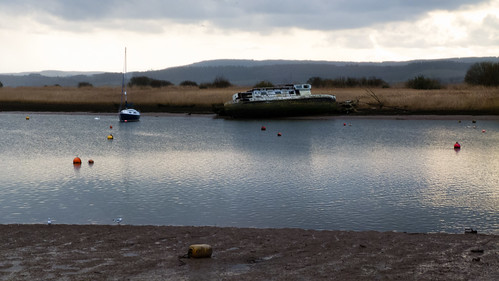 Exe estuary with old wreck