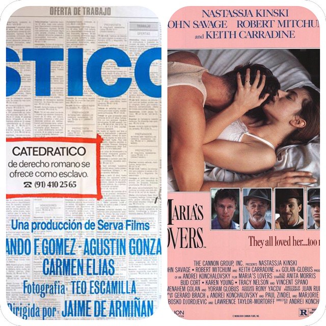 Stico (Fernán Gomez, 1985) Maria's Lovers (Konchalovsky, 1984) #filmsoftheday #mirevision #filmin