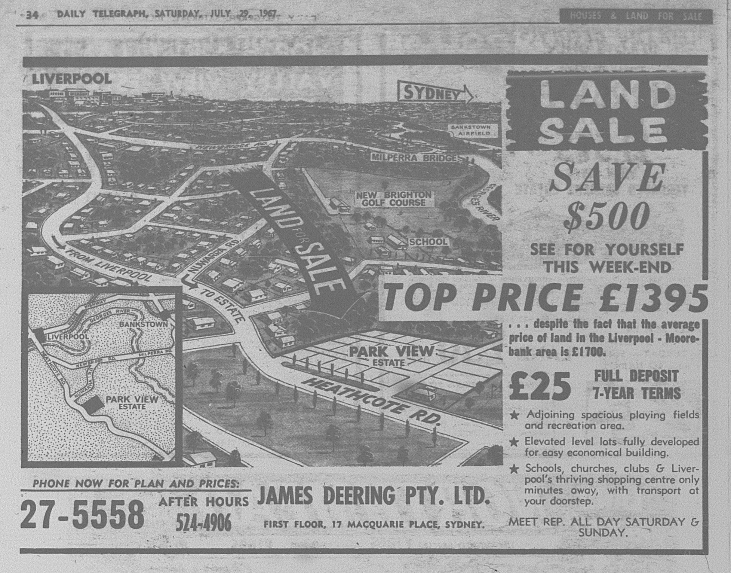 Moorebank Ad July 29 1967 daily telegraph 34