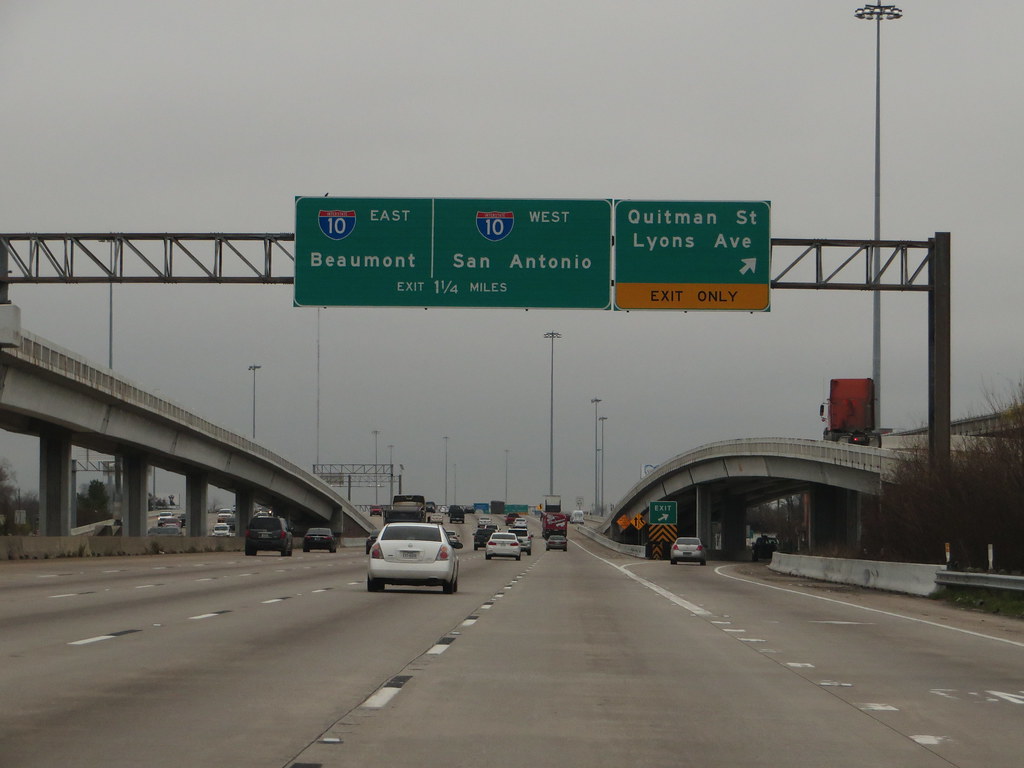 U.S. Route 59 Approaching Interstate 10, Houston, Texas