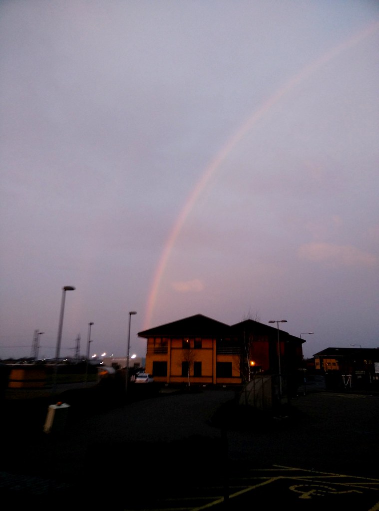 Rainbow before it rained  this mornin