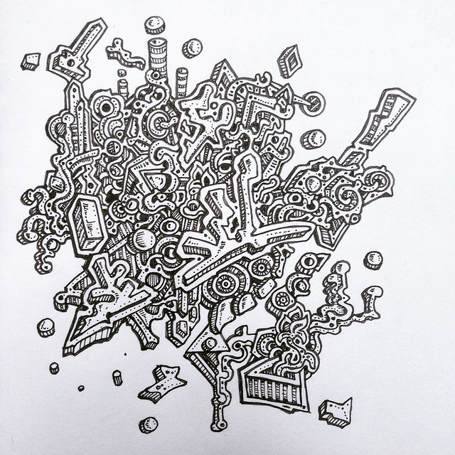Abstract drawing doodle