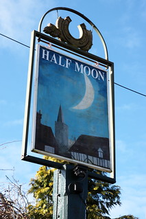 Half Moon pub sign Northchapel West Sussex UK | David Seall | Flickr