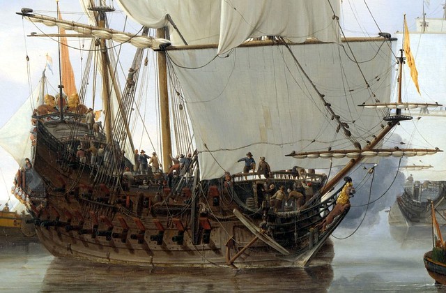 en un barco similar llegó a la isla Mocha en 1602   el pirata Van Noort