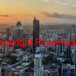 Panama city at sunset