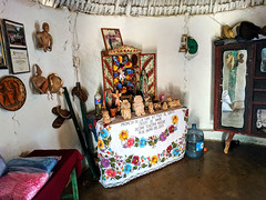 Altar, traditional Mayan hut