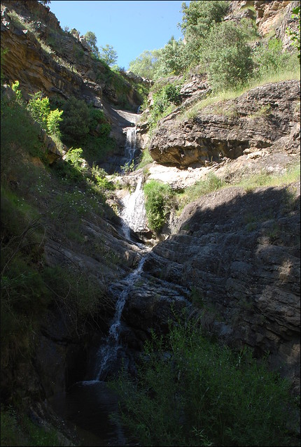 Cascada en el barranco de Sancabrás (Yanguas, Castilla y León, España, 4-7-2013)