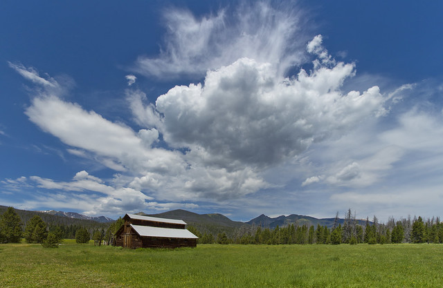 the Betty Dick Barn - under a wonderful cloud