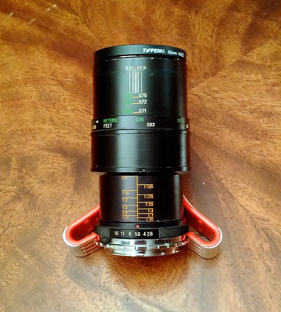 Lens OM: Vivitar 55 mm 1:2.8 Auto Macro Prime (OM Mount with Fotodiox OM-EOS Adapter) - Blackberry Passport