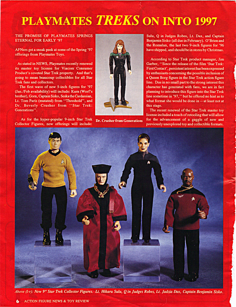ACTION FIGURE NEWS & TOY REVIEW : "PLAYMATES TREKS ON INTO 1997" pg.6 (( 1997 )) by tOkKa