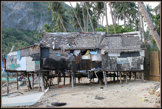 Fisherman's house on Corong Corong Beach El Nido Palawan Philippines